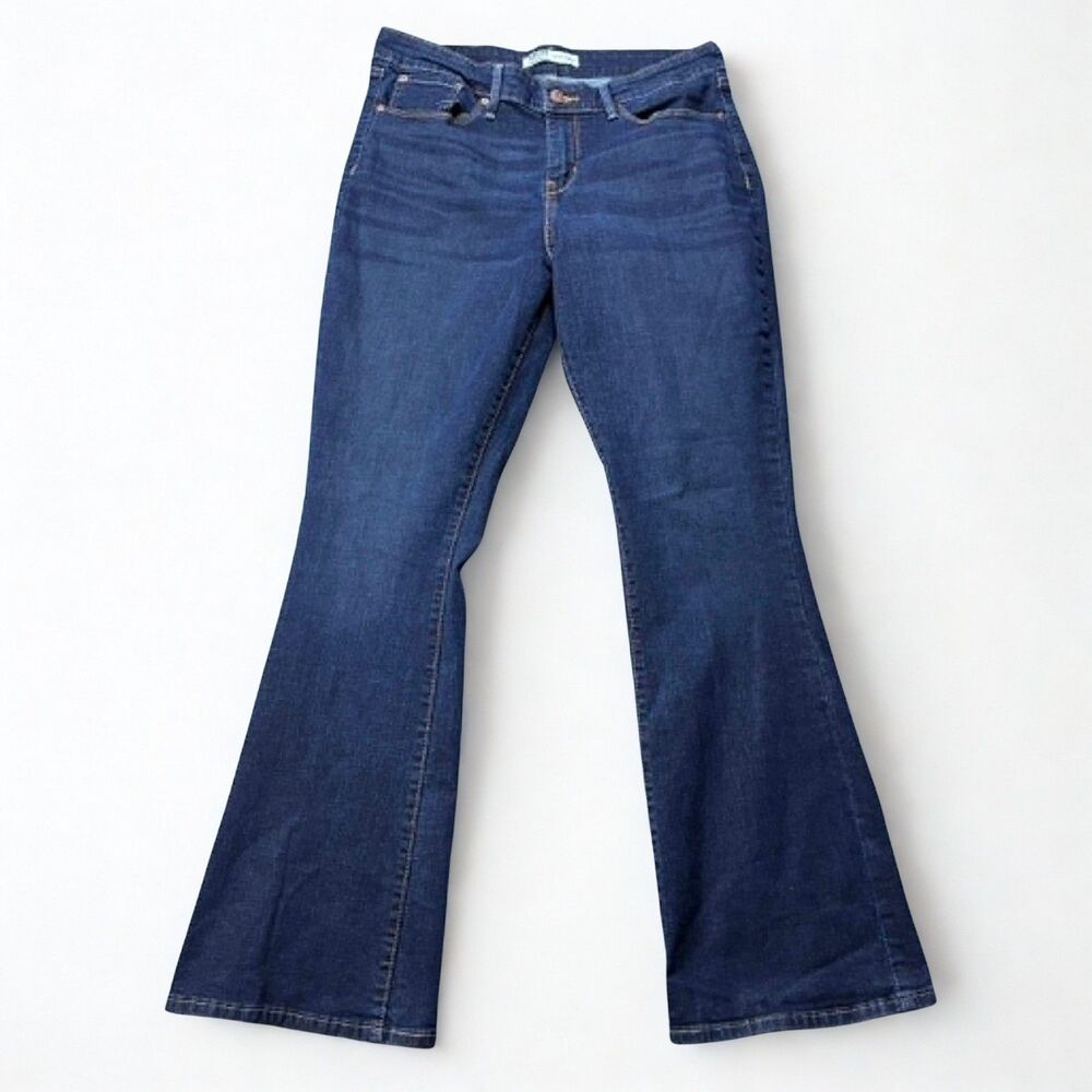 Signature Levi Strauss Gold Womens Bootcut Jeans Dark Wash Stretch Size 32x29 - Picture 1 of 8